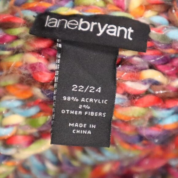 Multicolor WARM Lane Bryant Button Sweater Confetti Knit Cardigan Size 22/24 - Picture 4 of 9